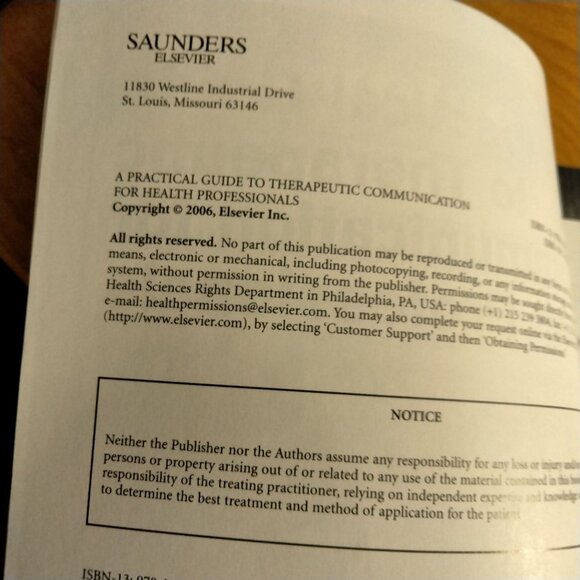 Practical Guide Therapeutic Communication for Health Professionals Elsevier CD - Picture 4 of 4